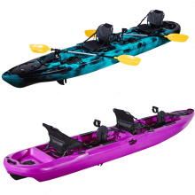 LSF manufacturer 14ft one person single sit on top power drive fishing canoe hdpe kayak with pedal